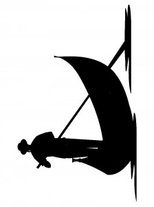 People in the boat Stencil 10