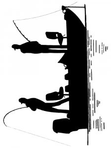 People in the boat Stencil 12