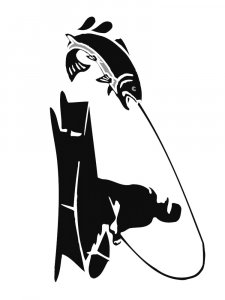 People in the boat Stencil 16