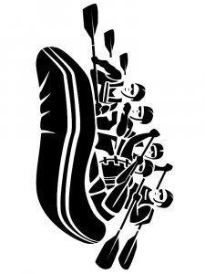 People in the boat Stencil 18