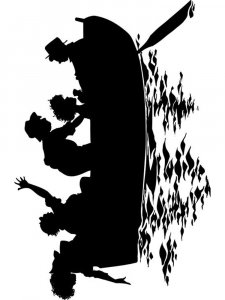 People in the boat Stencil 2