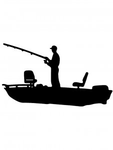 People in the boat Stencil 22