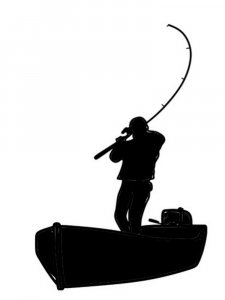 People in the boat Stencil 23