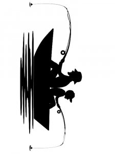 People in the boat Stencil 25