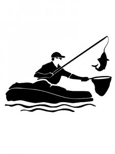 People in the boat Stencil 4