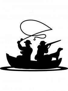 People in the boat Stencil 6