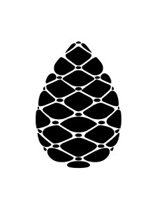 Pine Cone Stencil 3