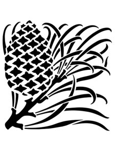 Pine Cone Stencil 6