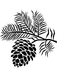 Pine Cone Stencil 7