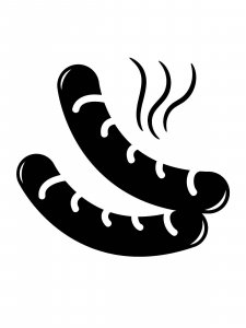 Sausages Stencil 8