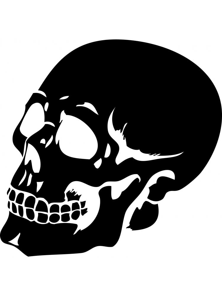 Skull Cut Out Stencil