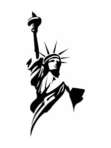 Statue of Liberty Stencil 3