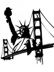 Statue of Liberty Stencil 8