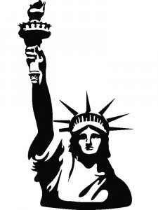 Statue of Liberty Stencil 9