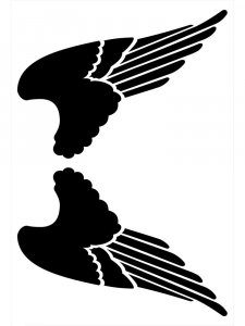 Wings Stencil 11