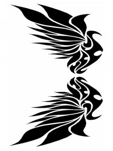 Wings Stencil 9