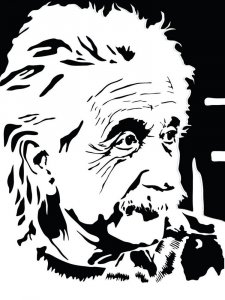 Albert Einstein Stencil 2