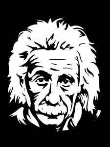 Albert Einstein Stencil 3