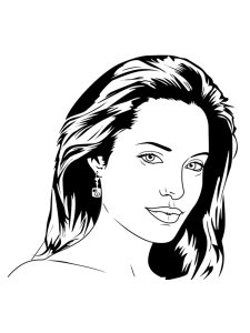 Angelina Jolie Stencil 3