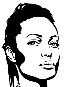 Angelina Jolie Stencil 4