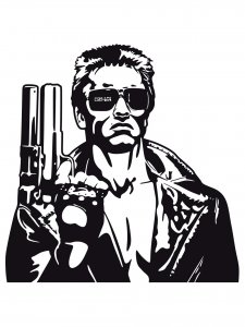 Arnold Schwarzenegger Stencil 1