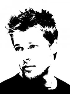 Brad Pitt Stencil 1