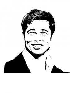 Brad Pitt Stencil 3