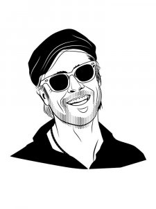 Brad Pitt Stencil 4