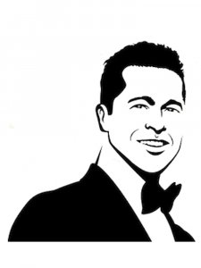 Brad Pitt Stencil 5