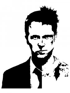 Brad Pitt Stencil 6