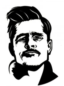 Brad Pitt Stencil 7