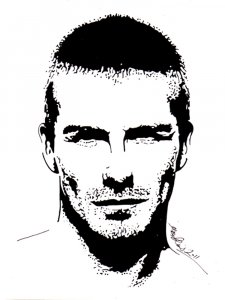 David Beckham Stencil 3