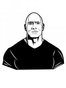 Dwayne Johnson Stencil 1