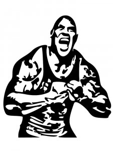 Dwayne Johnson Stencil 3