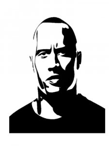 Dwayne Johnson Stencil 4