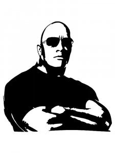 Dwayne Johnson Stencil 5