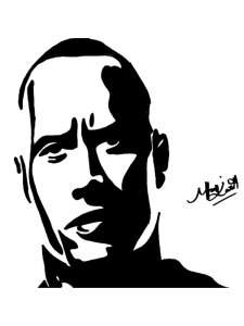 Dwayne Johnson Stencil 6