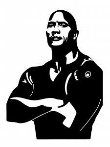 Dwayne Johnson Stencil 7