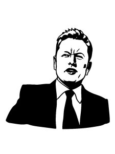 Elon Musk Stencil 3