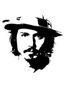 Johnny Depp Stencil 2