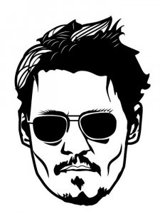 Johnny Depp Stencil 3