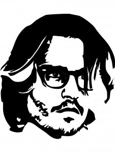Johnny Depp Stencil 4
