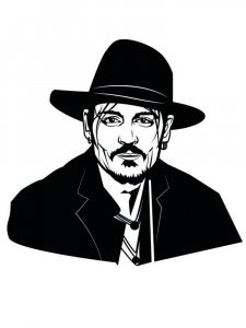 Johnny Depp Stencil 5