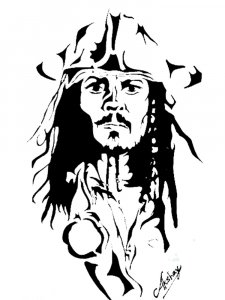 Johnny Depp Stencil 8