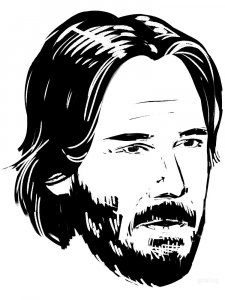Keanu Reeves Stencil 7
