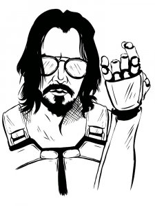 Keanu Reeves Stencil 8