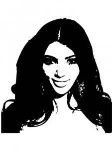 Kim Kardashian Stencil 1