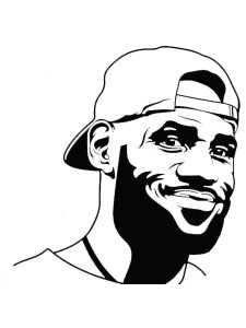 Lebron James Stencil 3