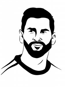 Lionel Messi Stencil 10