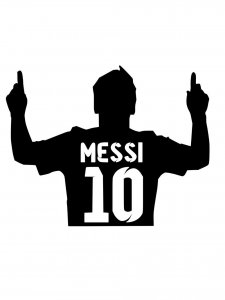 Lionel Messi Stencil 11